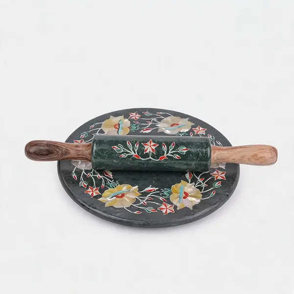 Green_Marble_Traditional_Floral_Chakla_Belan_Set