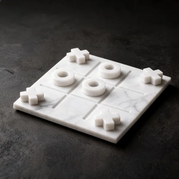 White_Marble_Tic_Tac_Toe_Board_Game_Set