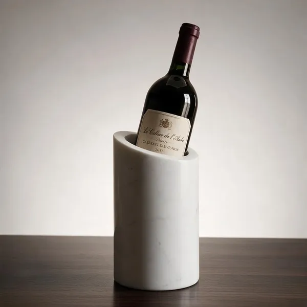 White_Marble_Modern_Grey_Veined_Wine_Bottle_Holder