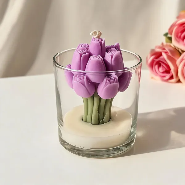 Soy_Wax_Purple_Lotus_Floral_Glass_Holder_Candle_Set_Of_2