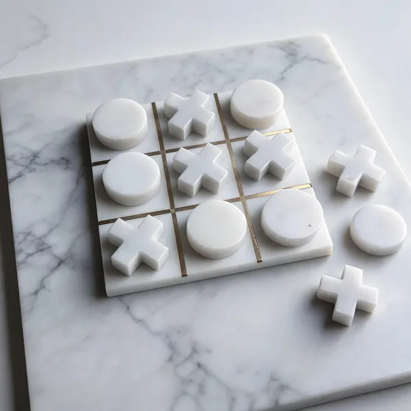 White_Marble_Tic_Tac_Toe_Board_Game_Set