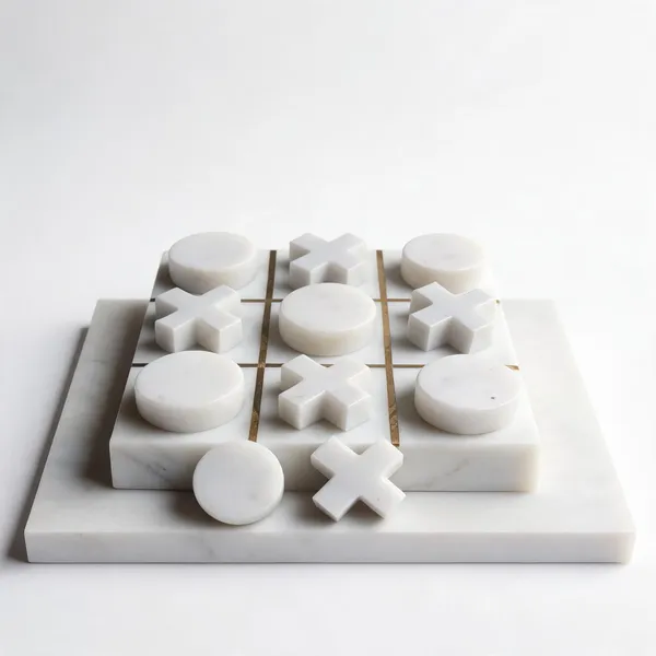 White_Marble_Tic_Tac_Toe_Board_Game_Set