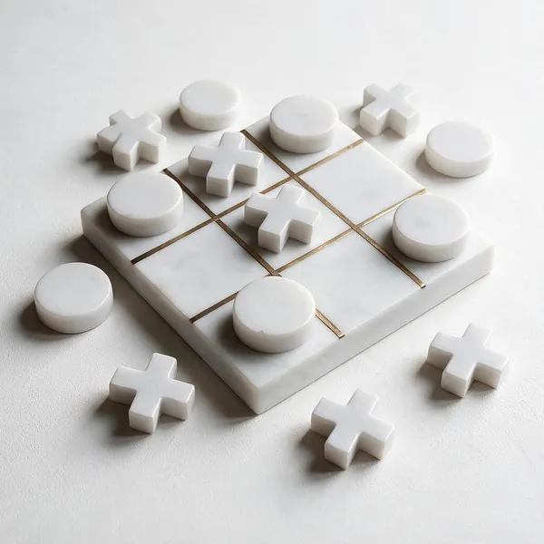 White_Marble_Tic_Tac_Toe_Board_Game_Set