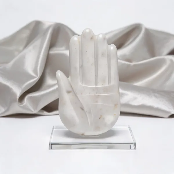 White_Marble_Sculptural_Hand_Display_Figurine