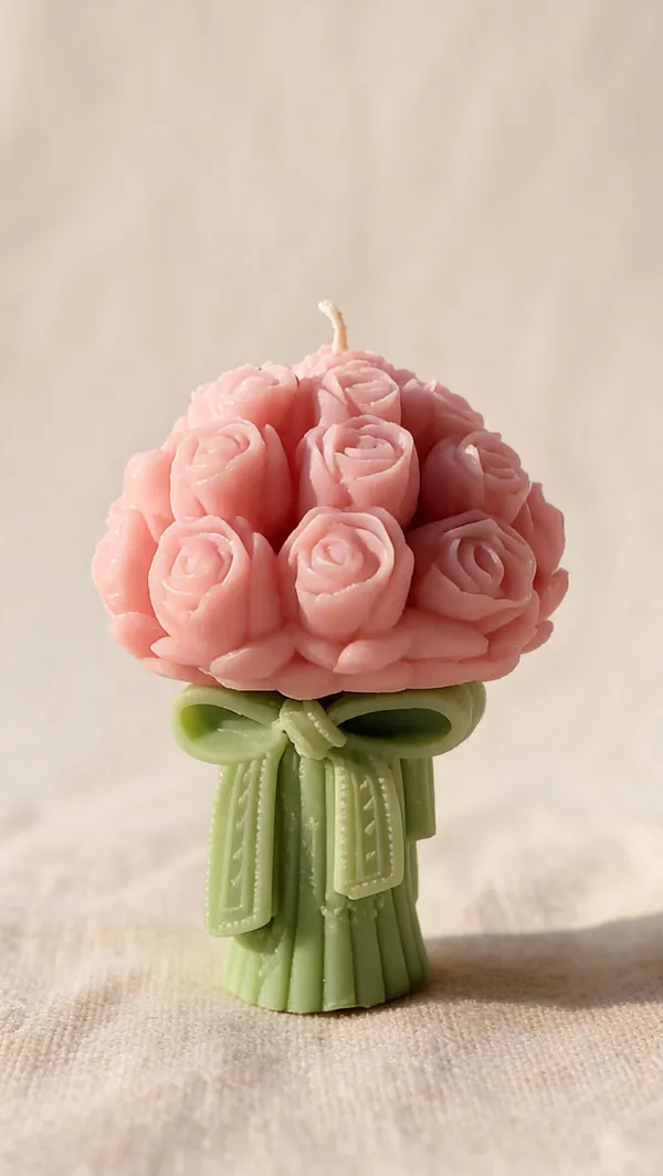Soy_Wax_Floral_Rose_Bouquet_Sculpted_Candle
