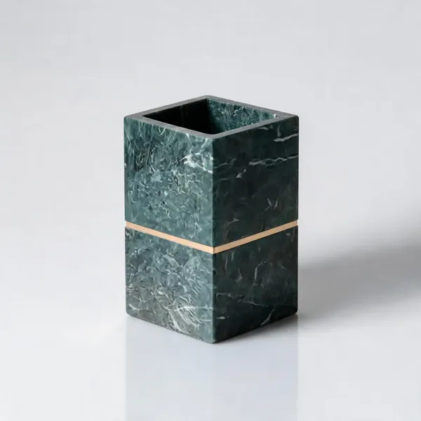 Green_Marble_Gold_Accent_Desk_Pen_Holder