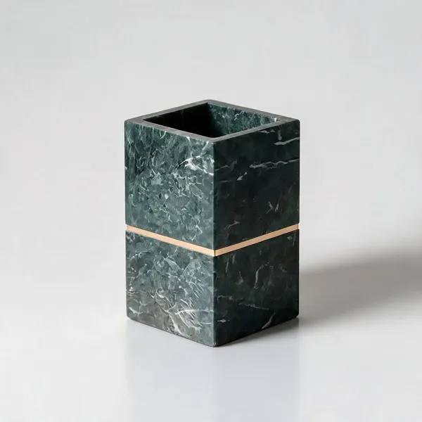 Green_Marble_Gold_Accent_Desk_Pen_Holder