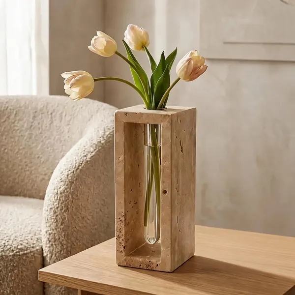 Travertine_Stone_Minimalist_Rectangular_Flower_Vase