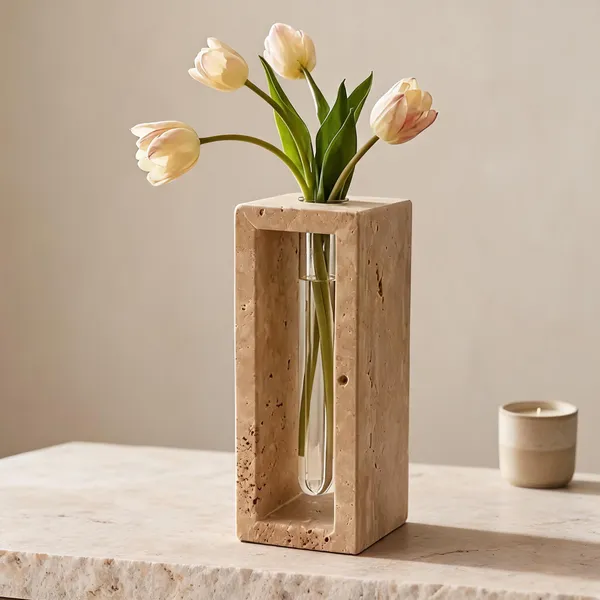 Travertine_Stone_Minimalist_Rectangular_Flower_Vase
