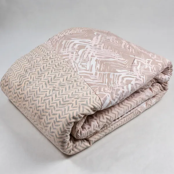 Beige_Abstract_Leaf_Print_Reversible_Comforter