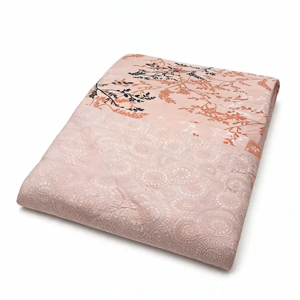 Peach_Printed_Reversible_Comforter