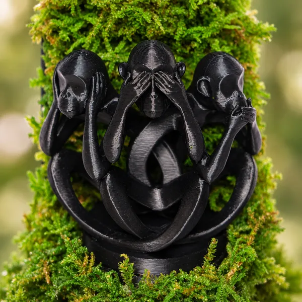 Polymer_Glass_Contemporary_Moss_Three_Monkeys_Black_For_Glass_Dome_Decor