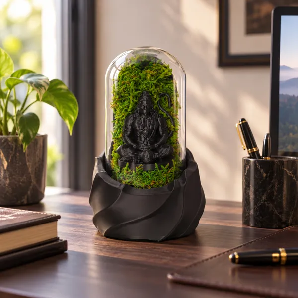 Polymer_Glass_Spiritual_Moss_Lord_Hanuman_Black_For_Glass_Dome_Decor