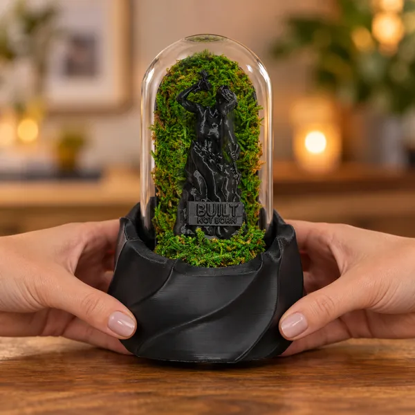 Polymer_Glass_Contemporary_Moss_Woman_Figurine_Black_For_Glass_Dome_Decor