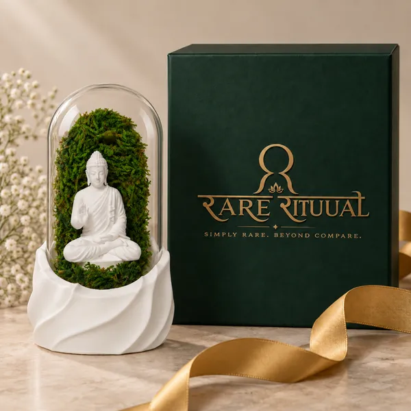 Polymer_Glass_Dome_White_Buddha_Preserved_Moss_Decor