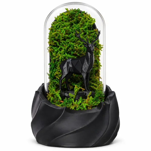 Polymer_Glass_Woodland_Moss_Deer_Black_For_Glass_Dome_Decor