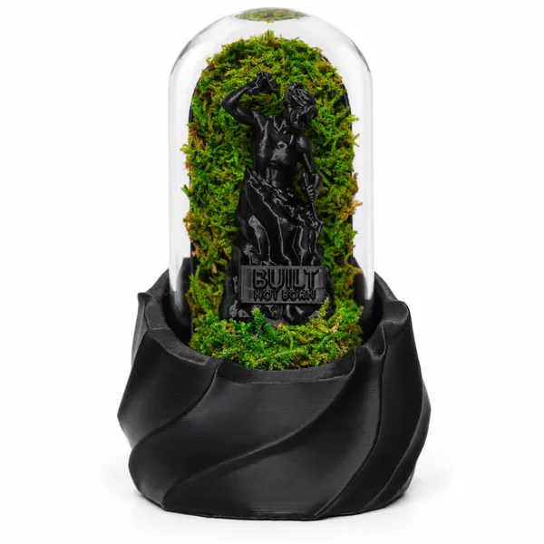 Polymer_Glass_Contemporary_Moss_Woman_Figurine_Black_For_Glass_Dome_Decor