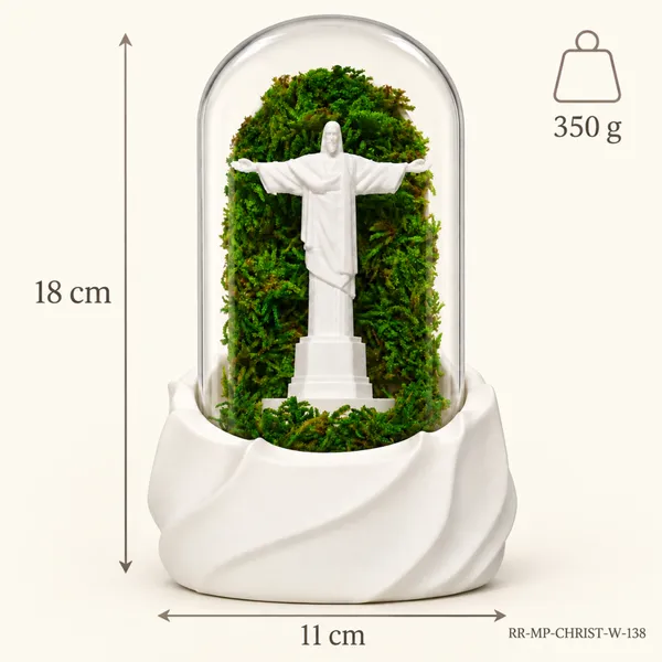 Polymer_Glass_Spiritual_Moss_Christ_Statue_White_For_Glass_Dome_Decor
