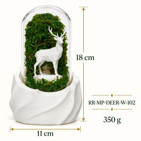 Polymer_Glass_Woodland_Moss_Deer_White_For_Glass_Dome_Decor