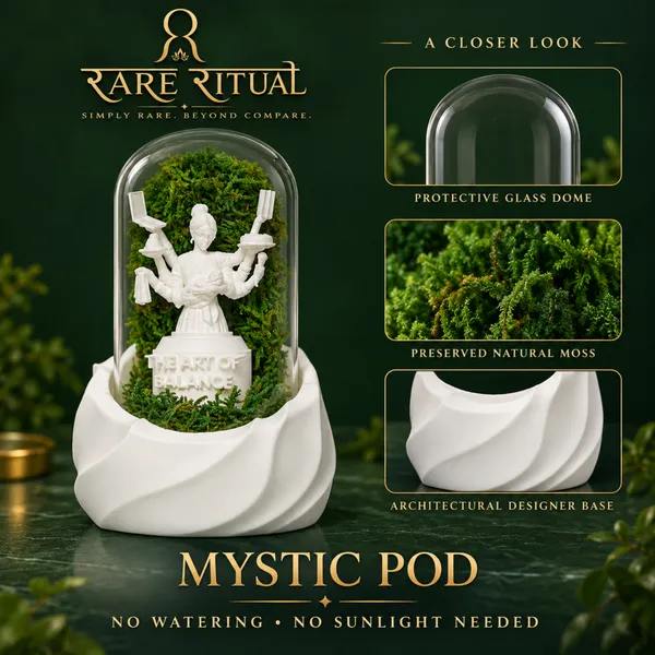 Polymer_Glass_Dome_White_Mother_Figurine_Preserved_Moss_Decor