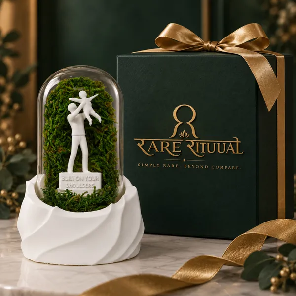Polymer_Glass_Dome_White_Father_Figurine_Preserved_Moss_Decor