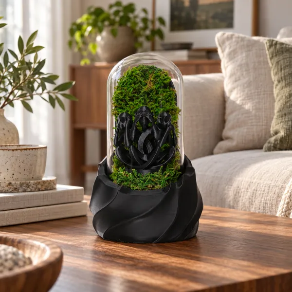 Polymer_Glass_Contemporary_Moss_Three_Monkeys_Black_For_Glass_Dome_Decor