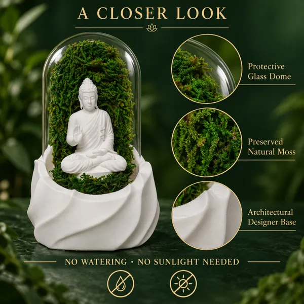 Polymer_Glass_Dome_White_Buddha_Preserved_Moss_Decor