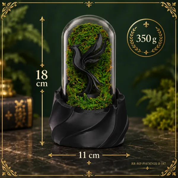 Polymer_Glass_Dome_Black_Phoenix_Preserved_Moss_Decor