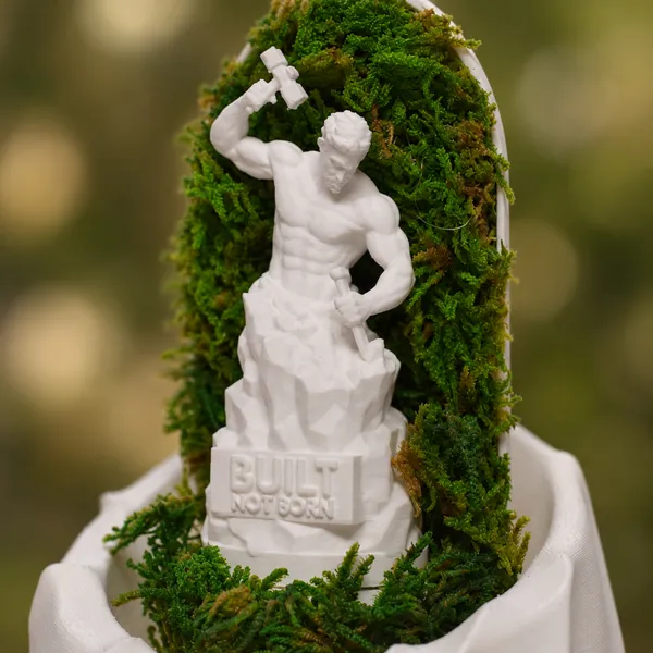 Polymer_Glass_Contemporary_Moss_Warrior_Figurine_White_For_Glass_Dome_Decor