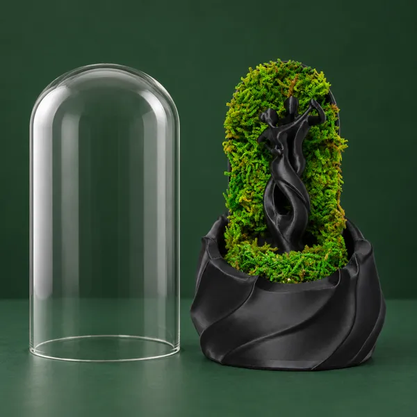 Polymer_Glass_Dome_Black_Dancing_Couple_Preserved_Moss_Decor