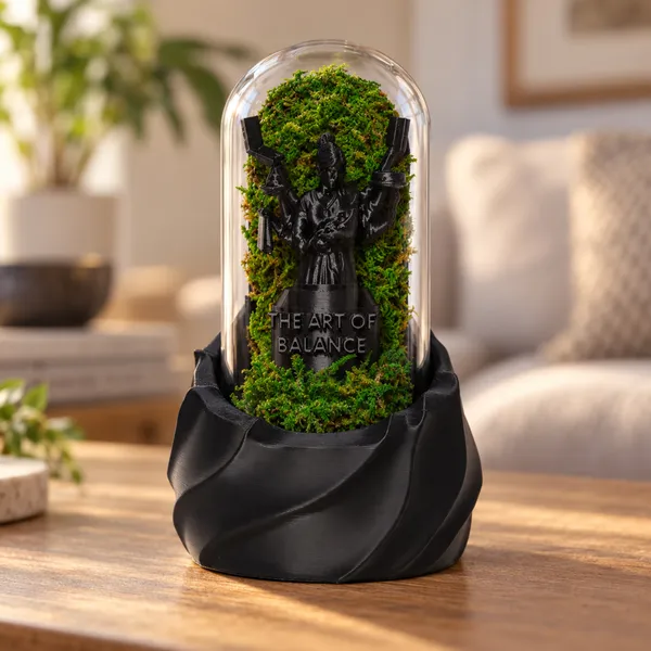 Polymer_Glass_Spiritual_Moss_Multi-Armed_Goddess_Black_For_Glass_Dome_Decor