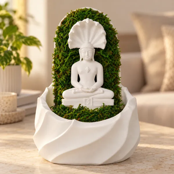 Polymer_Glass_Dome_White_Parshwanath_Preserved_Moss_Decor