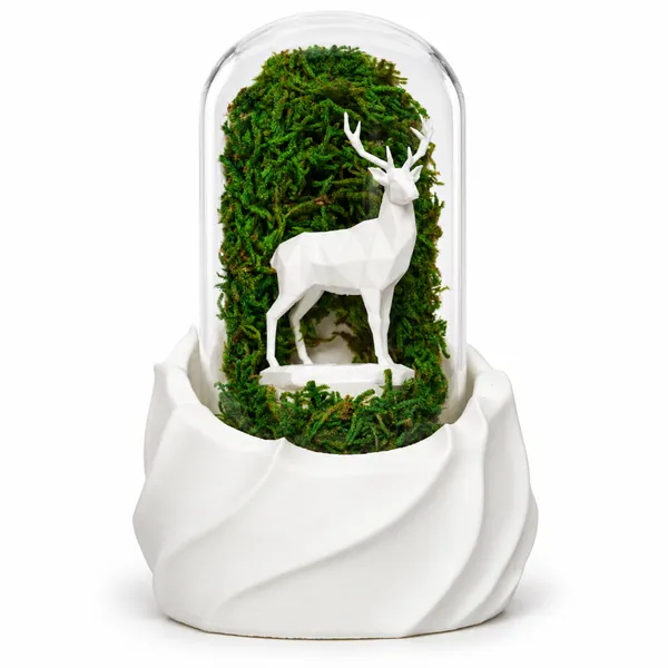 Polymer_Glass_Woodland_Moss_Deer_White_For_Glass_Dome_Decor