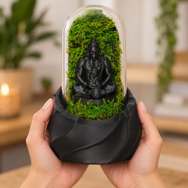 Polymer_Glass_Spiritual_Moss_Lord_Hanuman_Black_For_Glass_Dome_Decor