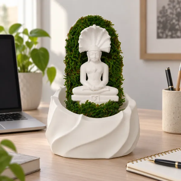 Polymer_Glass_Dome_White_Parshwanath_Preserved_Moss_Decor