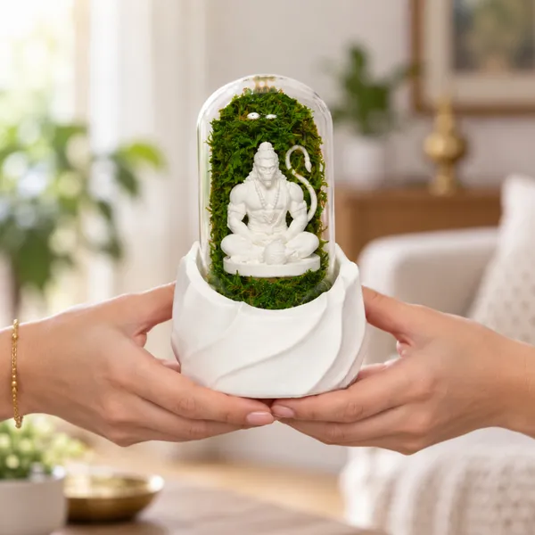 Polymer_Glass_Spiritual_Moss_Lord_Hanuman_White_For_Glass_Dome_Decor