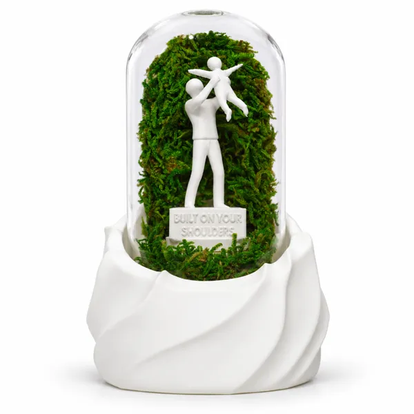 Polymer_Glass_Dome_White_Father_Figurine_Preserved_Moss_Decor