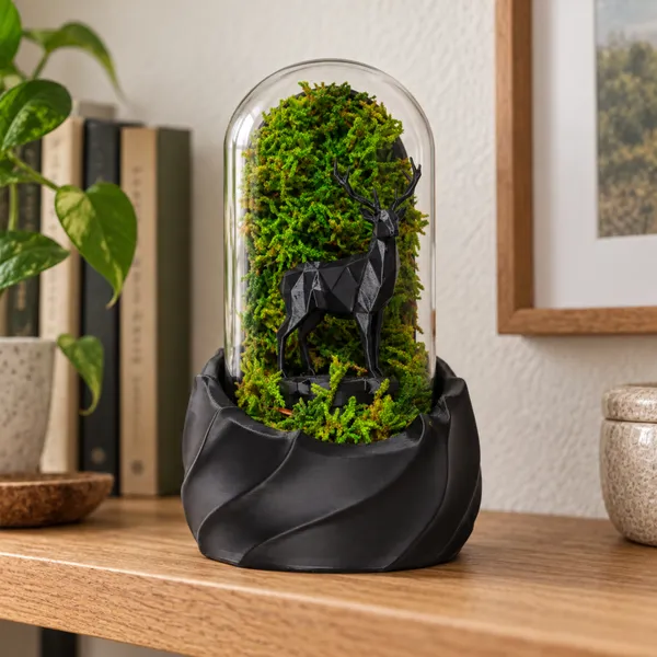 Polymer_Glass_Woodland_Moss_Deer_Black_For_Glass_Dome_Decor