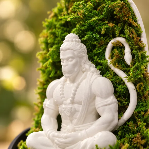 Polymer_Glass_Spiritual_Moss_Lord_Hanuman_White_For_Glass_Dome_Decor
