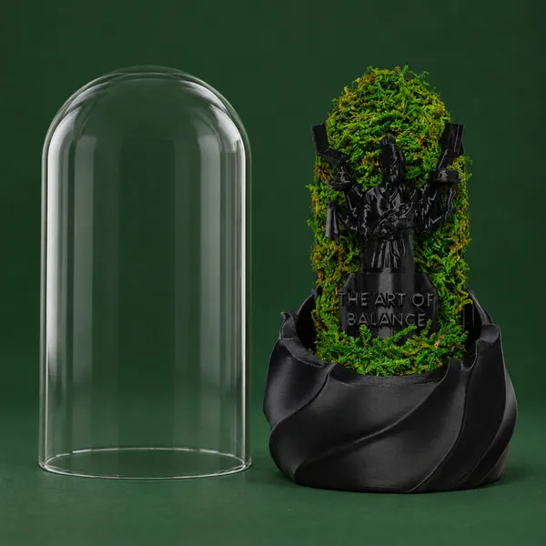 Polymer_Glass_Spiritual_Moss_Multi-Armed_Goddess_Black_For_Glass_Dome_Decor