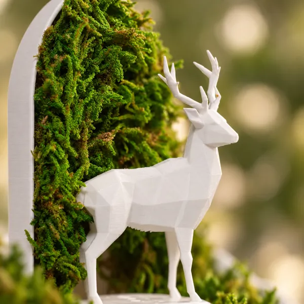 Polymer_Glass_Woodland_Moss_Deer_White_For_Glass_Dome_Decor