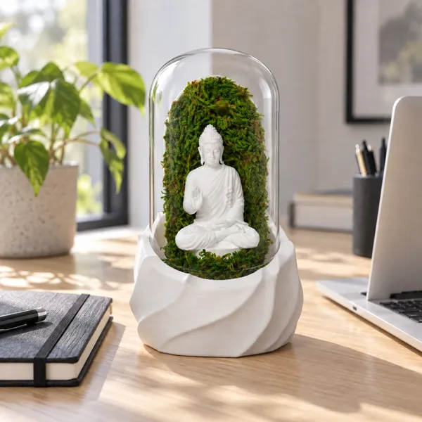 Polymer_Glass_Dome_White_Buddha_Preserved_Moss_Decor