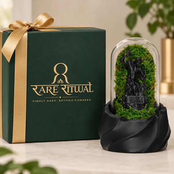 Polymer_Glass_Contemporary_Moss_Warrior_Figurine_Black_For_Glass_Dome_Decor