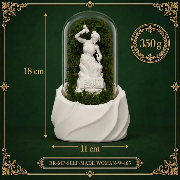 Polymer_Glass_Dome_White_Self_Made_Woman_Preserved_Moss_Decor