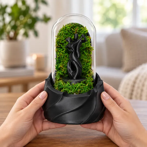 Polymer_Glass_Dome_Black_Dancing_Couple_Preserved_Moss_Decor
