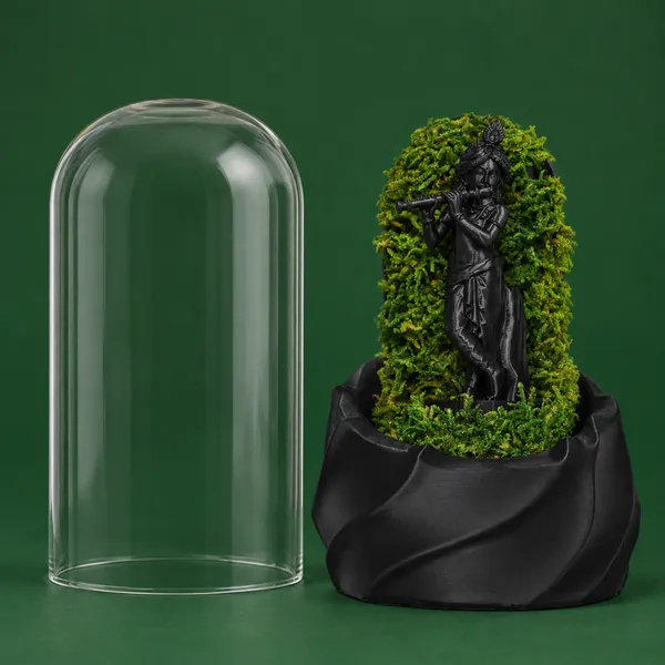 Polymer_Glass_Spiritual_Moss_Krishna_Flute_Player_Black_For_Glass_Dome_Decor