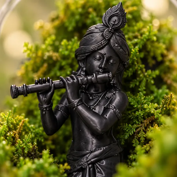 Polymer_Glass_Spiritual_Moss_Krishna_Flute_Player_Black_For_Glass_Dome_Decor