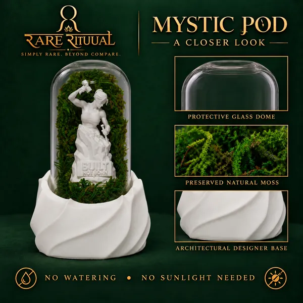 Polymer_Glass_Dome_White_Self_Made_Woman_Preserved_Moss_Decor