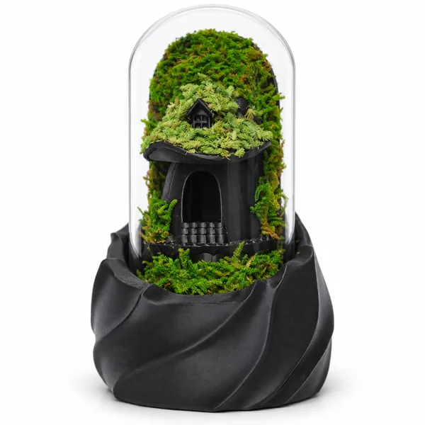 Polymer_Glass_Gothic_Moss_Miniature_House_Black_For_Glass_Dome_Decor