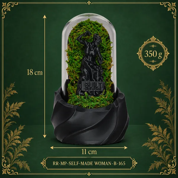 Polymer_Glass_Contemporary_Moss_Woman_Figurine_Black_For_Glass_Dome_Decor